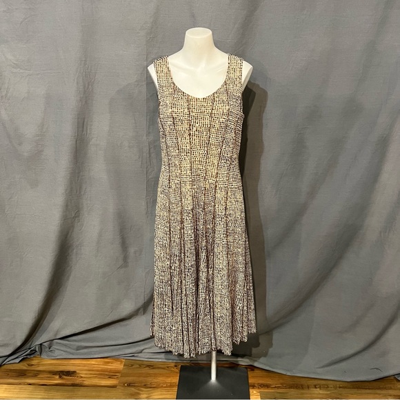 Coldwater Creek Dresses & Skirts - Coldwater Creek Brown and Cream Tweed Midi Dress